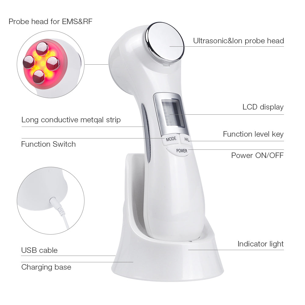 6-in-1 LED Skin Massage Beauty Wand